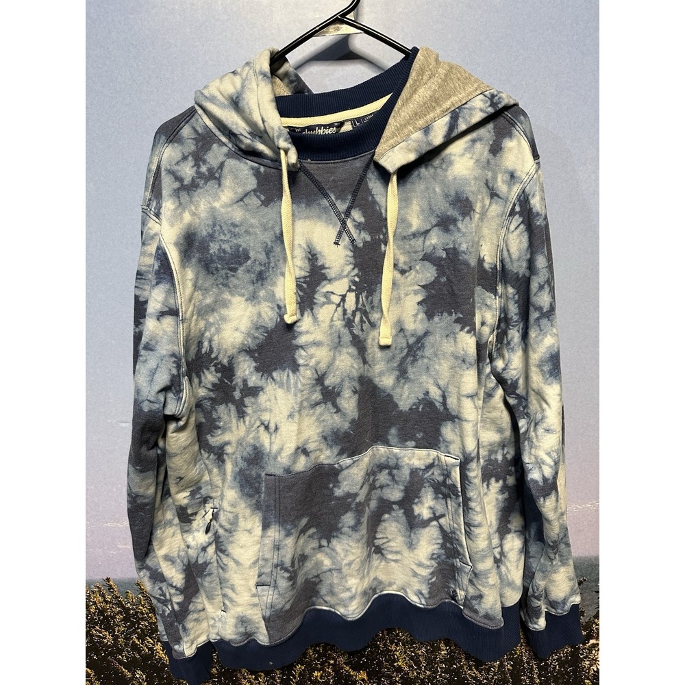 Chubbies Men's Large Hoodie-The Far Out Blue-Tie Dye‎ Cotton Blend